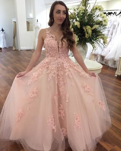 Princess Pink Long Prom Dress Graduation Dress cg6090