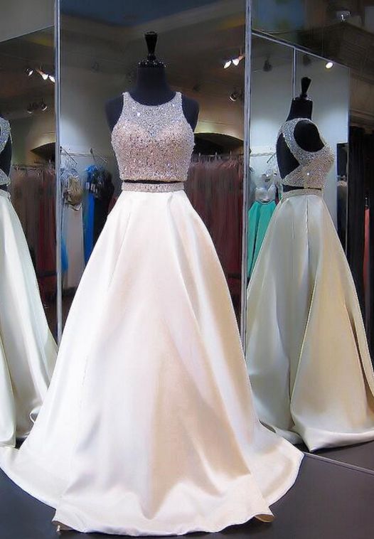 Two ball gowns with beaded prom dress , evening dresses cg6139