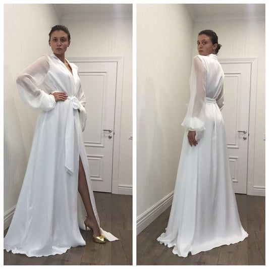 Long Sleeves White Prom Dress , Sexy Prom Dress  cg6228