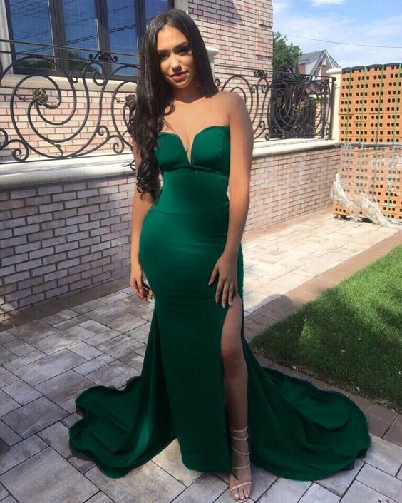 Prom Dresses Mermaid Sweetheart Neck Sweep Train cg6238