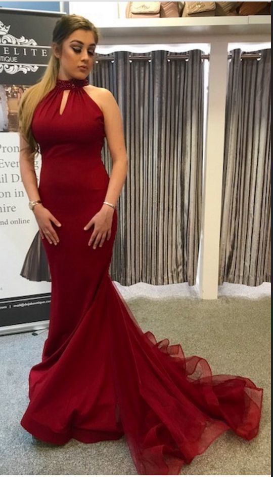 Halter Neck Mermaid Satin Long Tulle Prom Dress cg6245