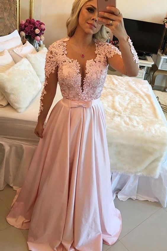 Charming Prom Dress,Elegant Prom Dress,Long Sleeve Eveing Dress with Pearls,Long Party Dress cg6246