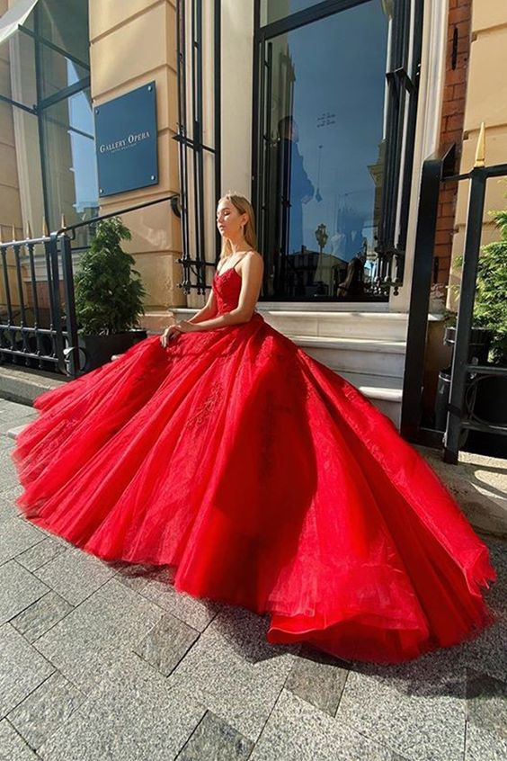 Red Prom Dresses, Long Prom Dress for Teens, Unique Prom Dresses cg6277