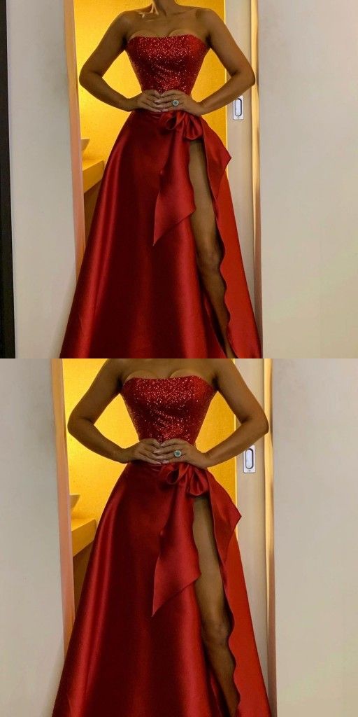 red prom dress elegant prom gown cg6383