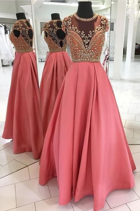 Fashion Floor Length Prom Dress Beaded Formal Dresses Wedding Party Dress cg6469