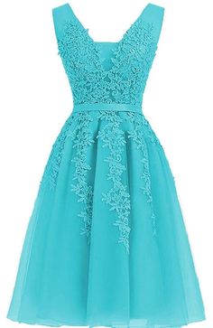 Elegant Appliques Blue Tulle Homecoming Dress cg6588