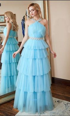 New Arrival Long Prom Dresses Luxury Beaded Top Sleeveless Crystals Satin Formal Evening Dress cg6720