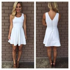 White A Line Short Homecoming Dress cg6792