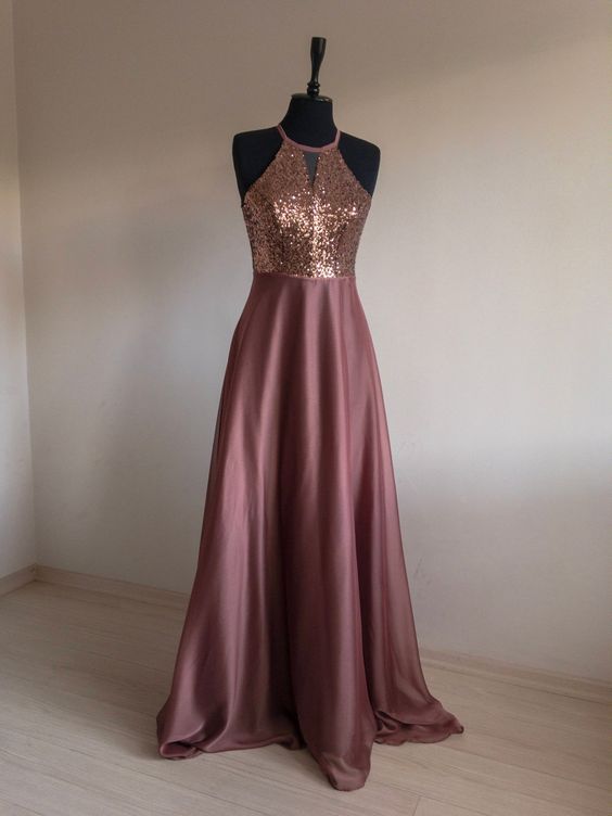 Charming Chiffon With Top Sequin Bridesmaid prom Dress cg7115