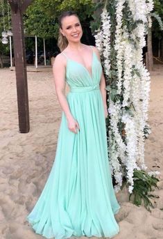 Deep V Neck Prom Dresses cg7279