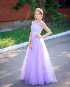 Purple Prom Dress,Tulle Prom Gown, Beading Prom Dress, Lace Prom Gown cg7424