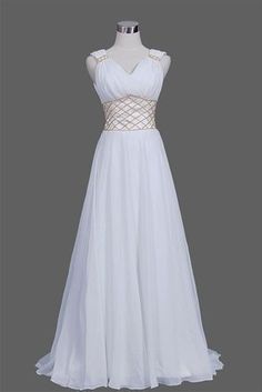 A Line Prom Dress,white Prom Dress, Long Woman Dresses cg7475