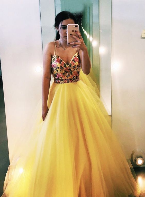 yellow prom dress, yellow evening dress, formal dress cg7789