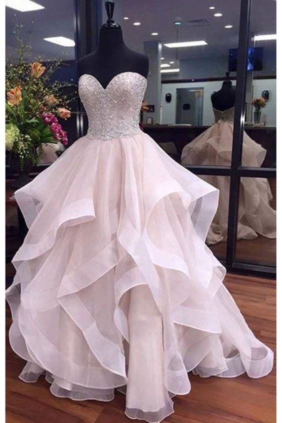 Beaded Sweetheart Long Prom Dresses Party Evening Gowns cg7911