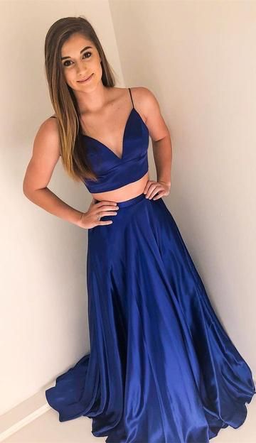 Two Pieces Prom Dresses Long Prom Dress Fashion School Dance Dress Winter Formal Dress cg7915