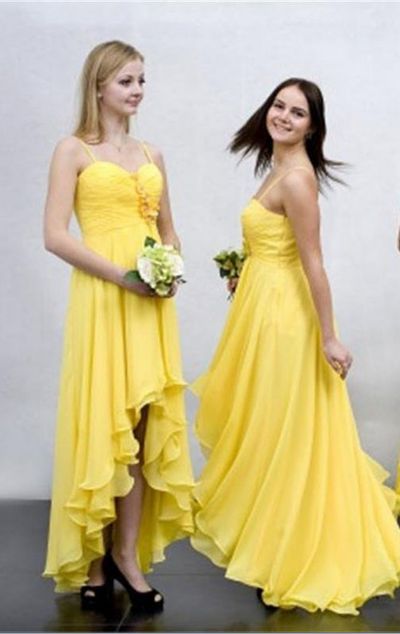 Charming Prom Dress, Sexy Spaghetti Straps Yellow Prom Dresses, Long Party Dress cg8158