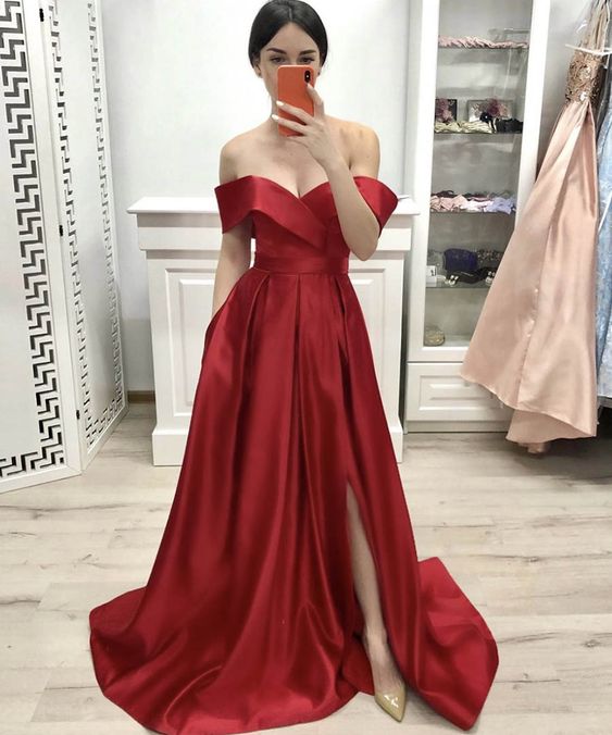 Simple satin long prom dress evening dress cg8306