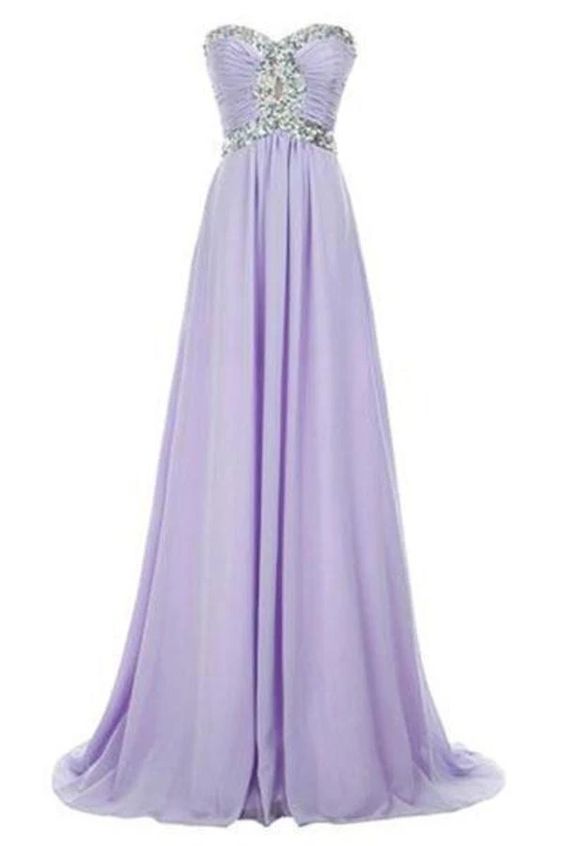 Long Chiffon Prom Dress 2020 Evening Gown Crystal cg8503