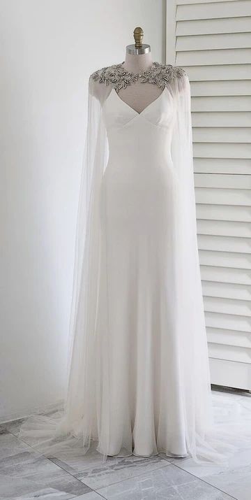 Rhinestone beaded tulle cathedral prom dress cg8617