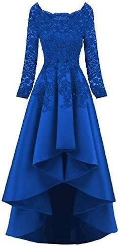 Long Sleeves Beaded High Low Evening Prom Party Dresses cg8678