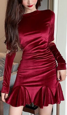 Dark Red Sleeve Short Homecoming Dress cg8684