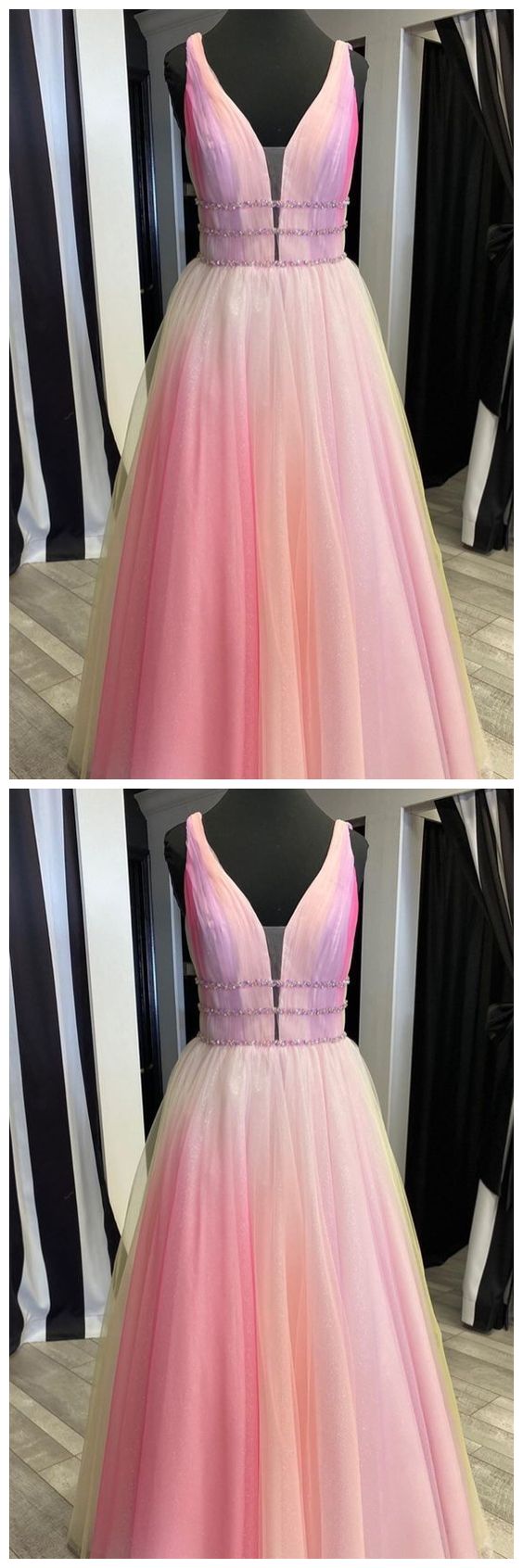 2020 prom dress A-line long prom dress with beaded cg8748