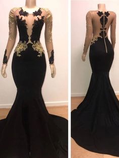 Long Sleeves Appliques Scoop Floor-Length Evening Dress prom party dresses cg8818