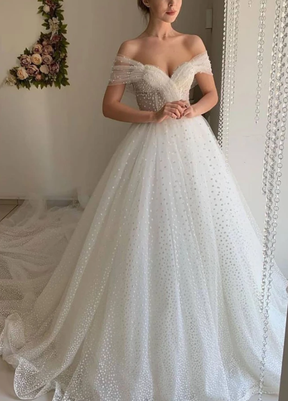 WHITE SWEETHEART TULLE LONG PROM DRESS WHITE FORMAL DRESS cg8970