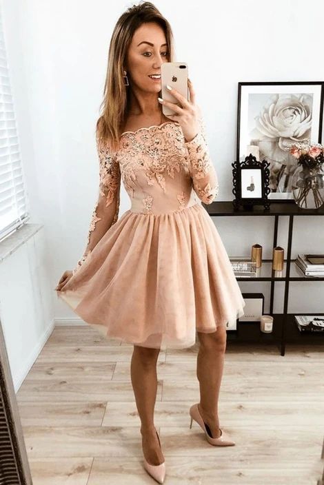 champagne homecoming dress cg9014