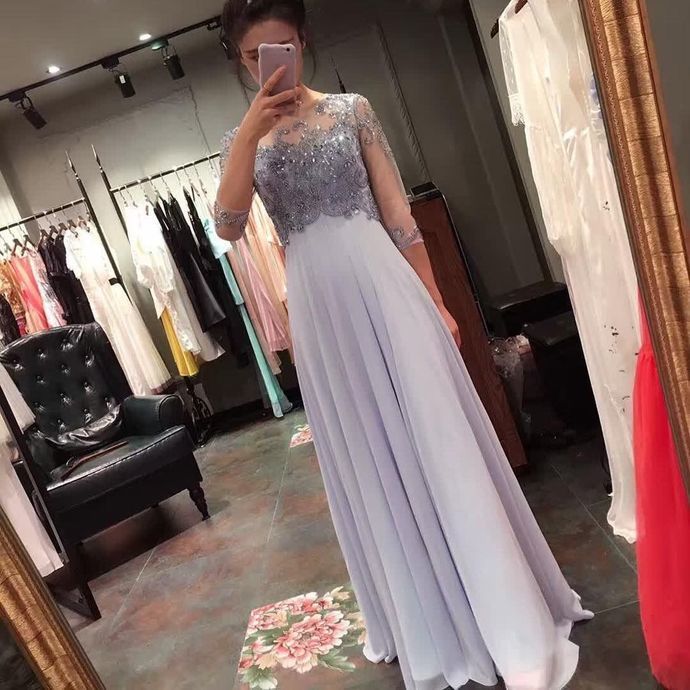 A-Line blue prom dress cg9280