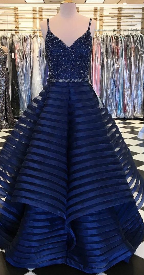Tulle Prom Gown,Beading rom Dress,Spaghetti straps Prom Gown cg9330