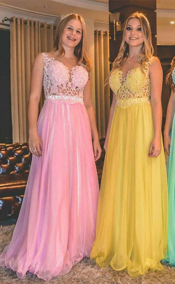 A-line Sheer Bodice Long Prom Dress,Sleeveless Prom Dress,Prom Gowns, Formal Women Dress cg9373