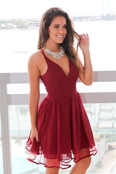 red Short Homecoming Dress cg9387