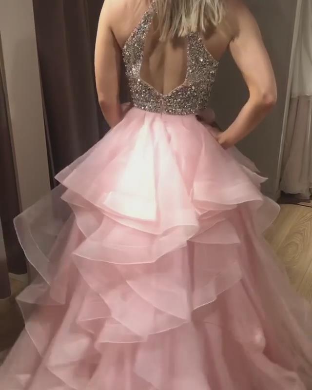 Charming Prom Dress,Tulle Prom Gown,Beading Evening Dress,A-Line Prom Gown cg9447