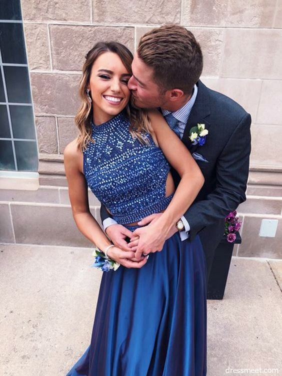 Sweep/Brush Cascading Ruffles Halter Sleeveless Evening Dress ,prom dress cg946