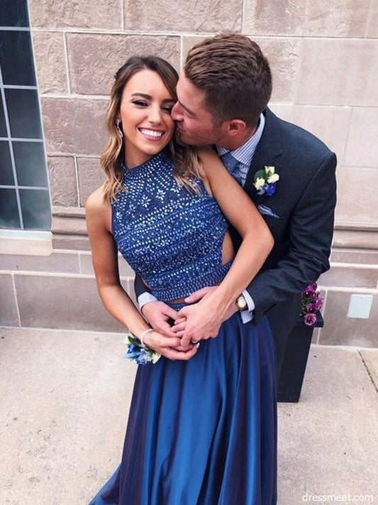 Sweep/Brush Cascading Ruffles Halter Sleeveless Evening Dress ,prom dress cg946