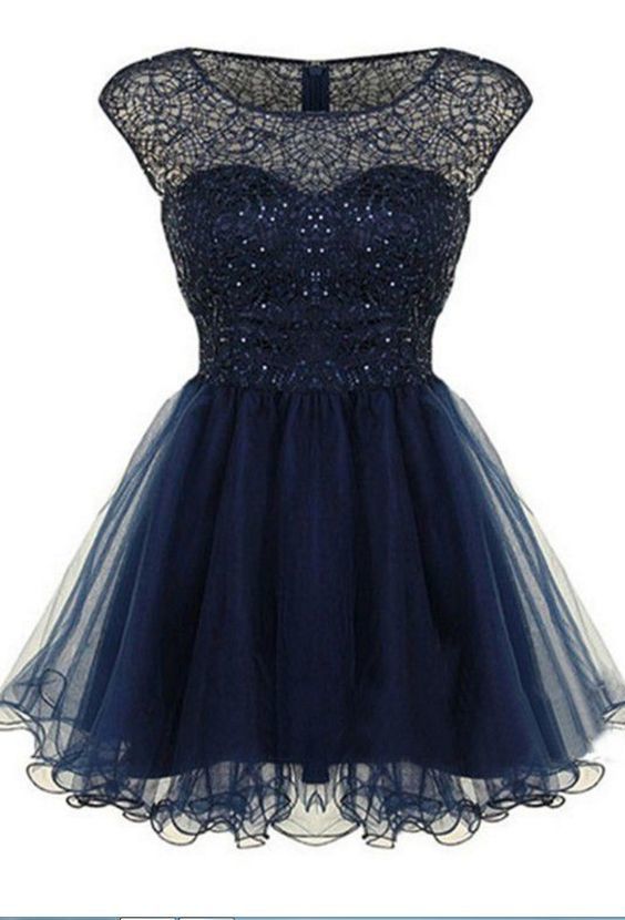 Homecoming Dresses Dark Blue Sleeveless Zippers Chiffon cg9828