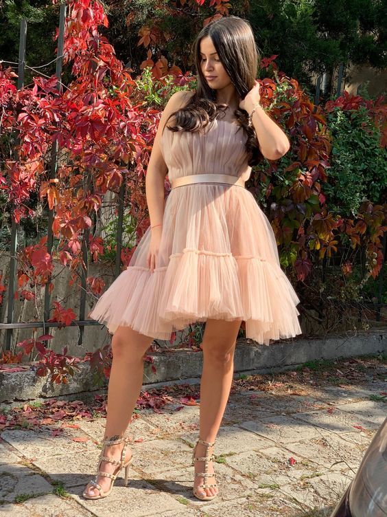 Layered Dress Ruffle Homecoming Dress cg9913