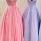 empire pink shiny tulle long prom dress    cg15669