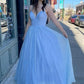 empire pink shiny tulle long prom dress    cg15669
