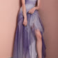V Neck Glitter Tulle Prom Gown Unique Evening Dresses    cg25329