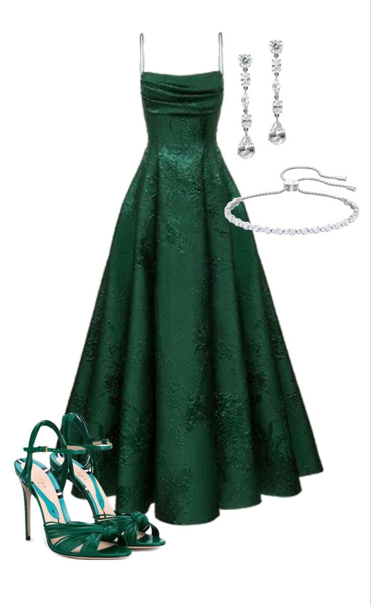 Emerald Green Spaghetti Straps Prom Dress A-line Evening Dress    cg24974