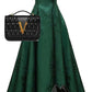 Emerald Green Spaghetti Straps Prom Dress A-line Evening Dress    cg24974