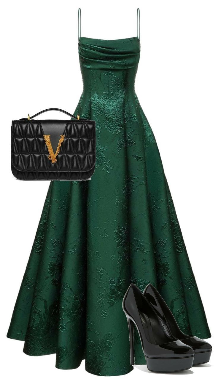 Emerald Green Spaghetti Straps Prom Dress A-line Evening Dress    cg24974