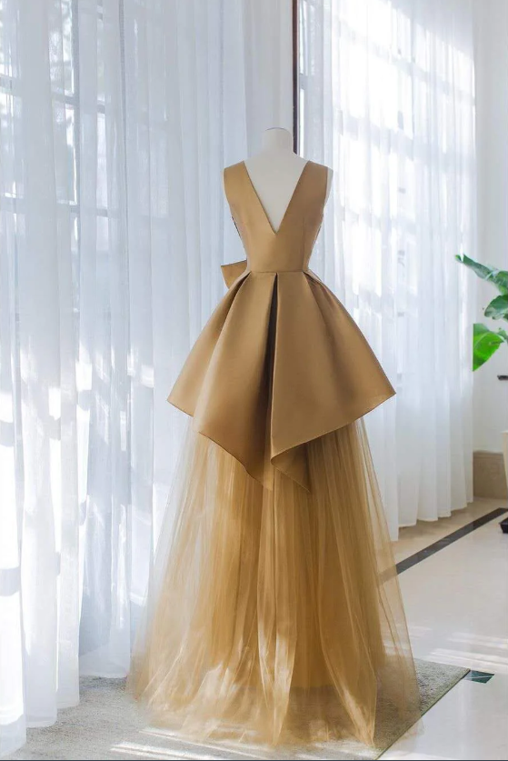 A Line V Neck Formal Dress Long Party Dress Evening Dress Prom Dresses     cg25740