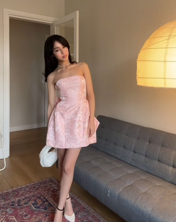 Pink Strapless Short Party Dress Homecoming Dress     cg25663