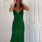 Elegant V-neck Spaghetti Memriad Long Prom Dress     cg25185