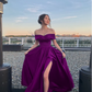 Off the shoulder royal blue prom dress    cg20344