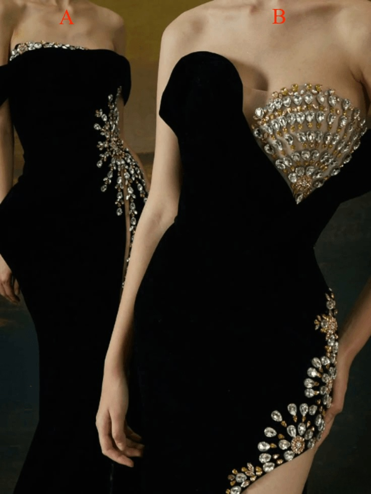 Black Mermaid New Elegant Prom Dress Long Evening Party Gowns With Slit    cg25815