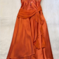 Spaghetti Straps Long Orange Party Dress Evening Dress Prom Dresses     cg25671